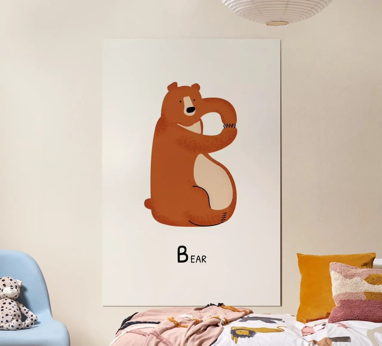 B for Bear poster da Little Flourishes