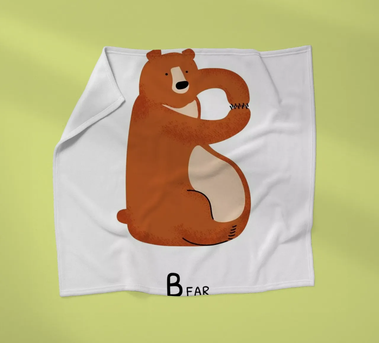 B for Bear coperta in pile da Little Flourishes