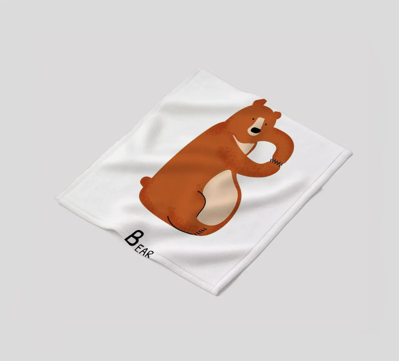B for Bear coperta in pile da Little Flourishes