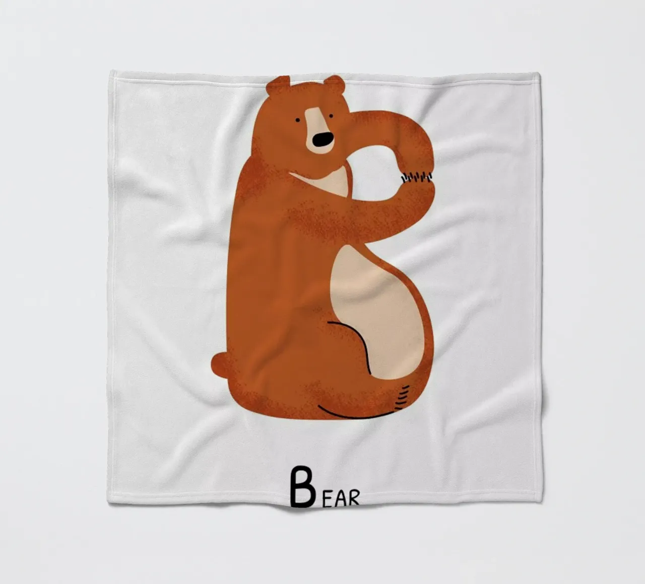 B for Bear coperta in pile da Little Flourishes
