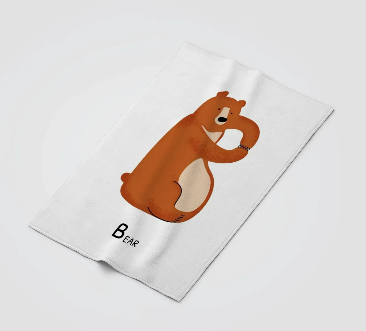B for Bear coperta in pile da Little Flourishes