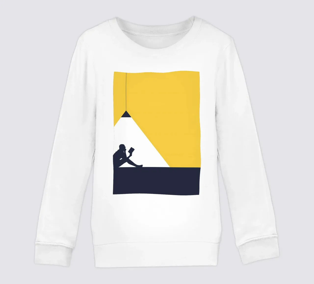 Silhouette Lesen unter Licht Kinder Sweatshirt von Aiden Garcia