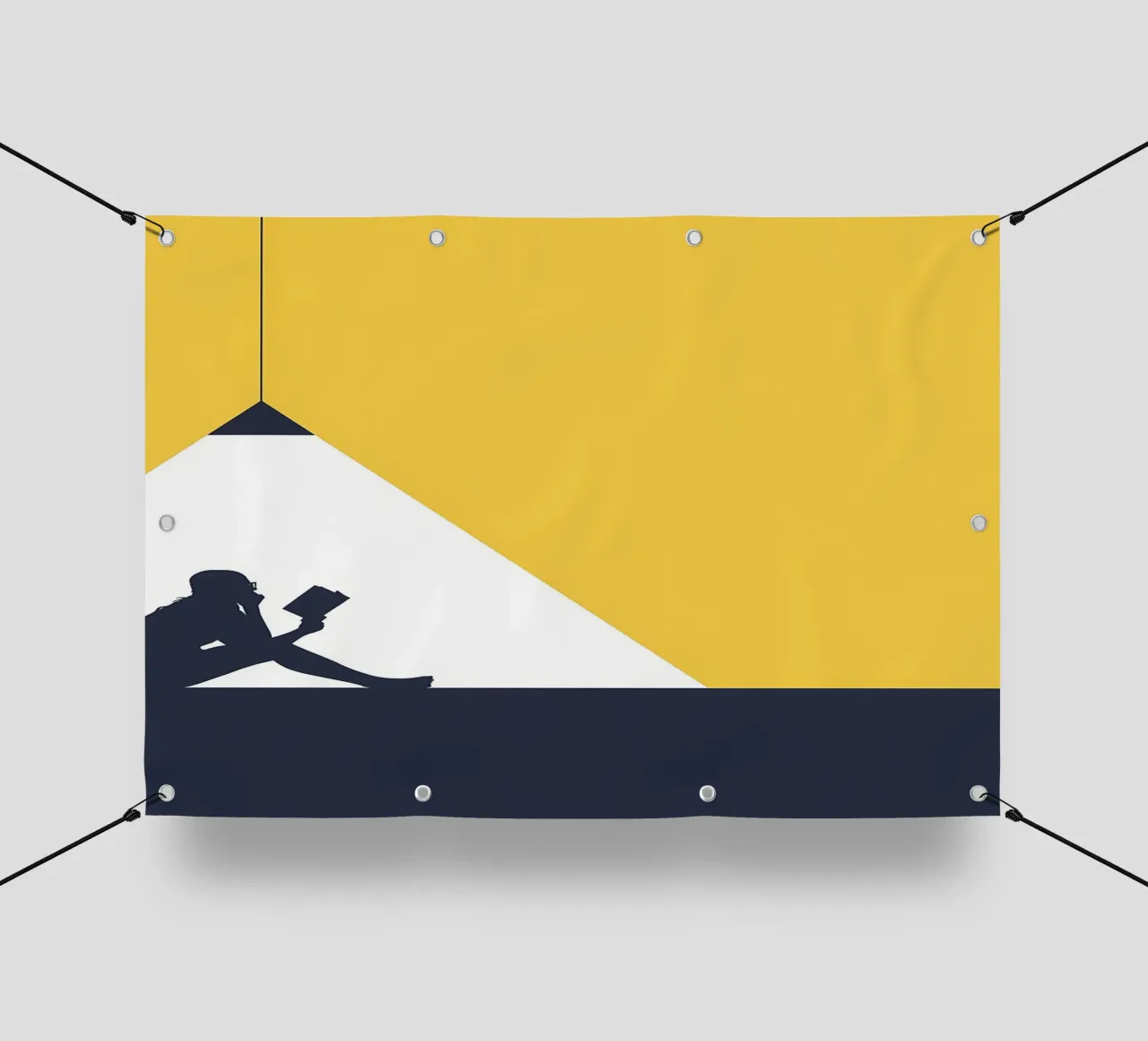 Silhouette de lecture sous la lumière bâche pvc de Aiden Garcia