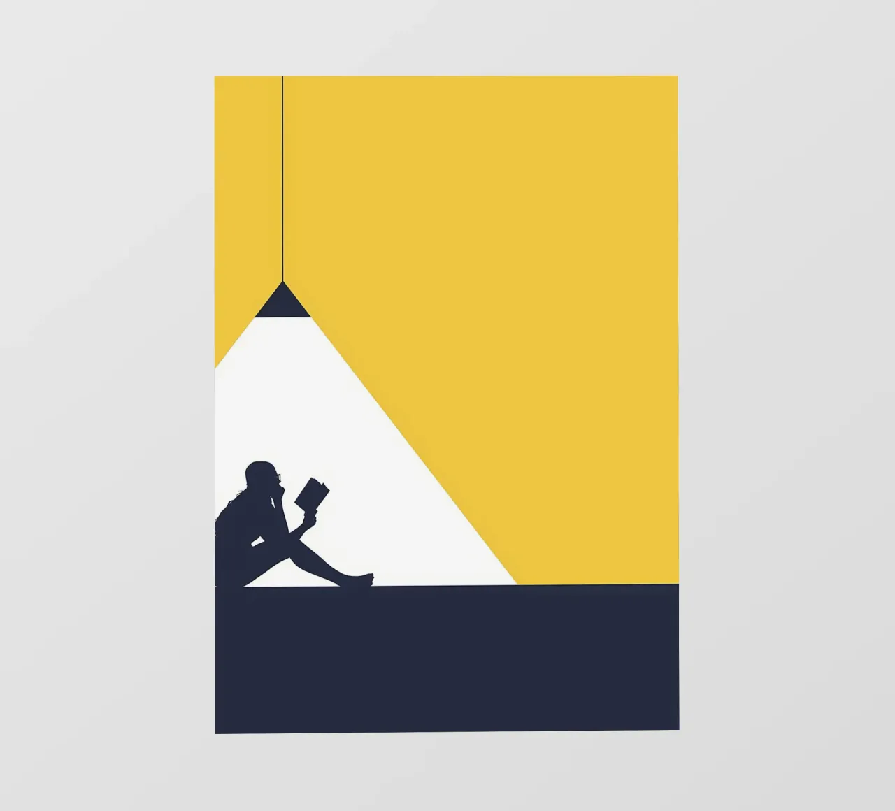 Silhouette de lecture sous la lumière bâche pvc de Aiden Garcia