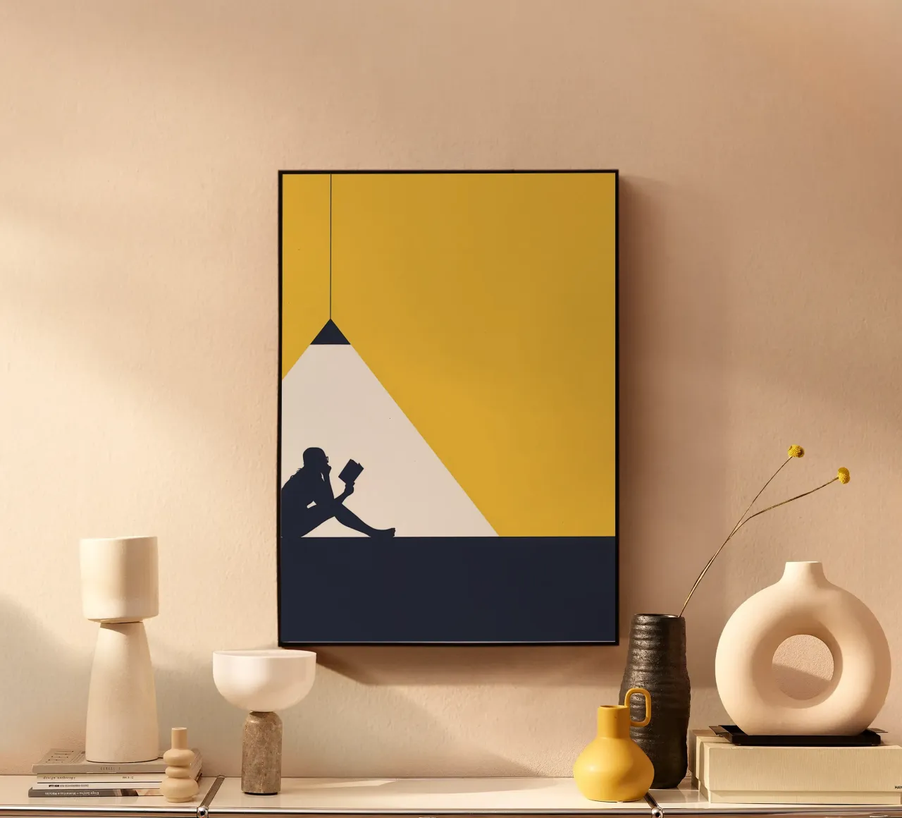 Silhouette de lecture sous la lumière plexiglas de Aiden Garcia