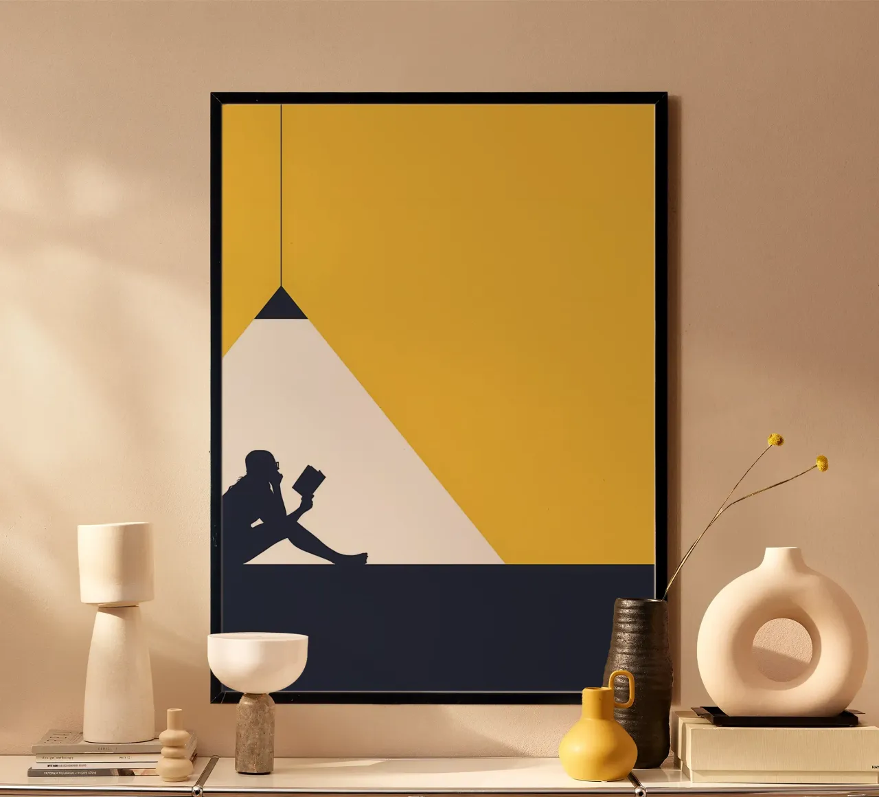 Silhouette de lecture sous la lumière hahnemühle de Aiden Garcia