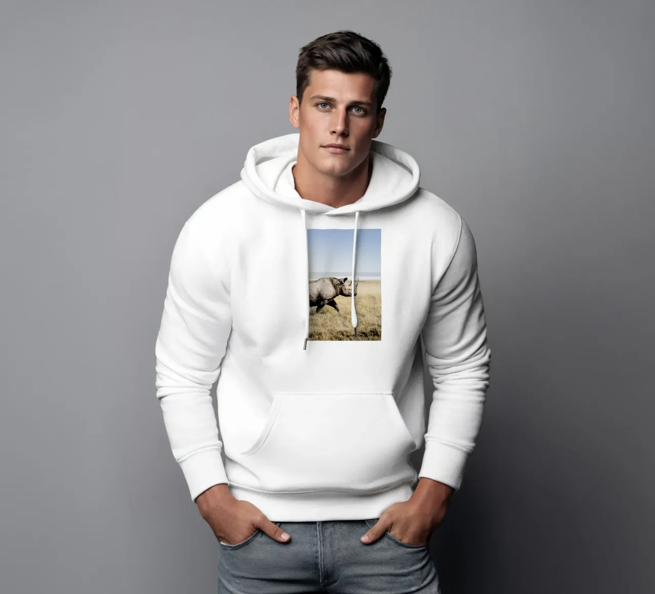 Rhino felpa con cappuccio da Natural Kingdom