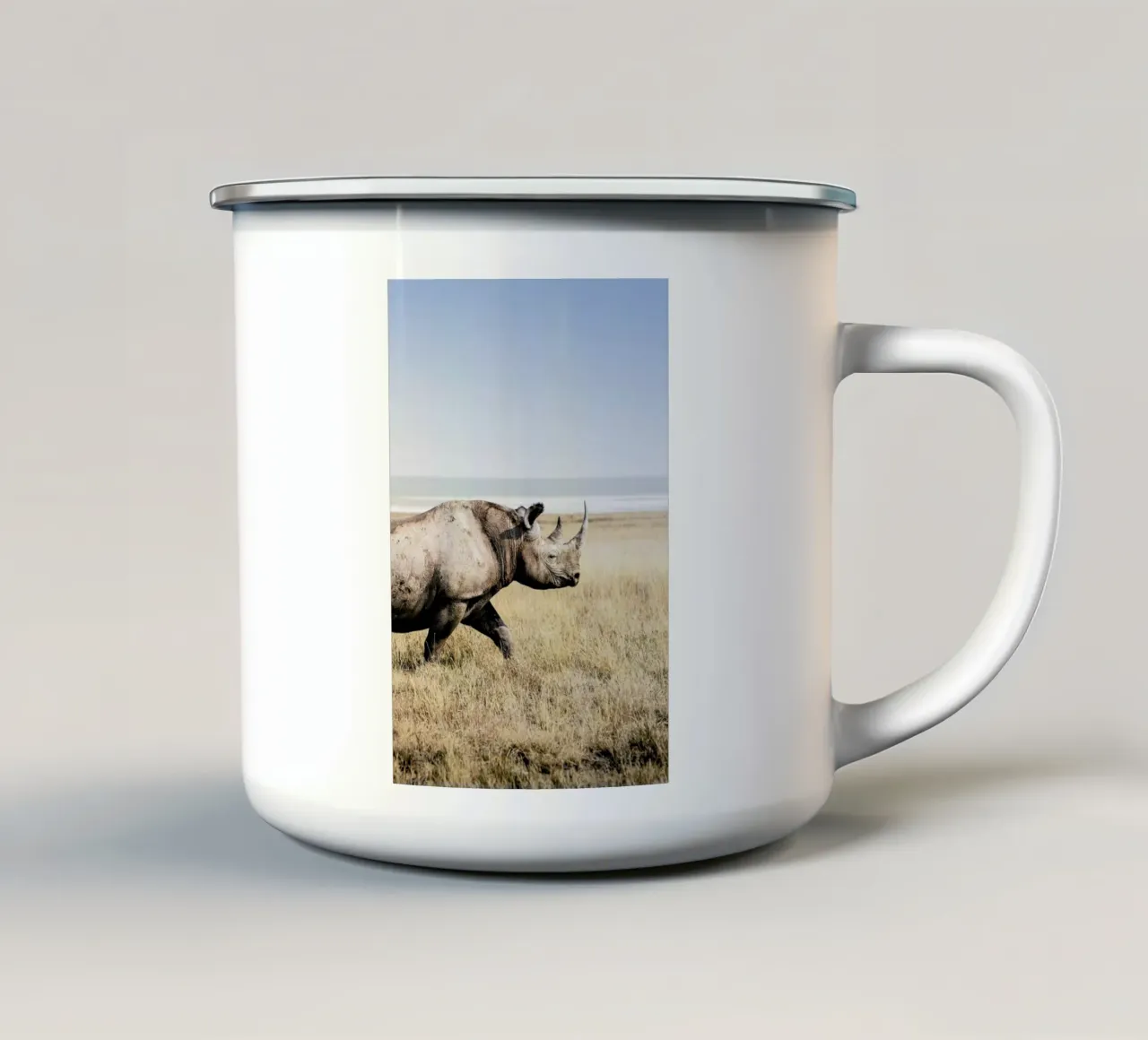 Rhino tazza in smalto da Natural Kingdom