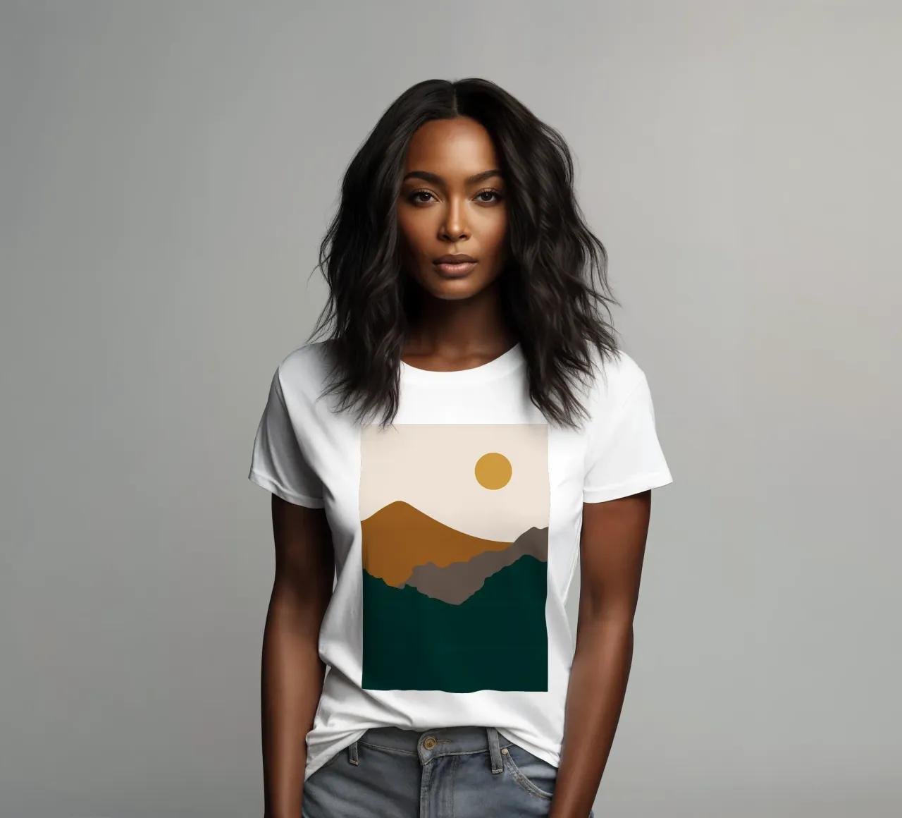 Nature Landscape v5 women's fitted t-shirt by Bartosz Powalka