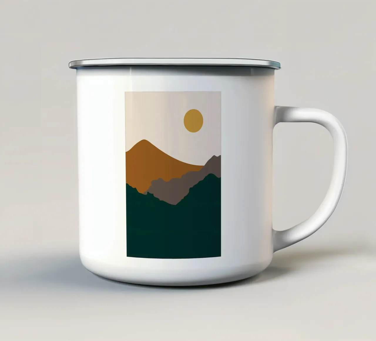Paesaggio naturale v5 tazza in smalto da Bartosz Powalka