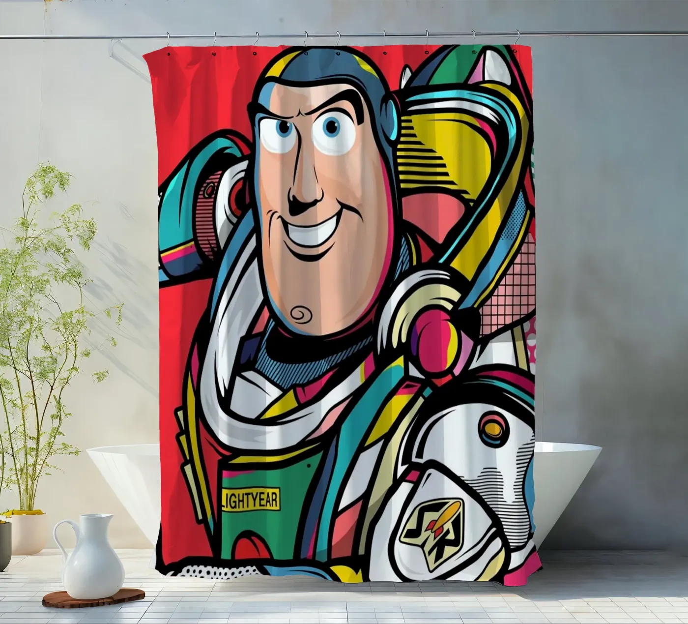 Buzz Lightyear Duschvorhang von Van Orton Design