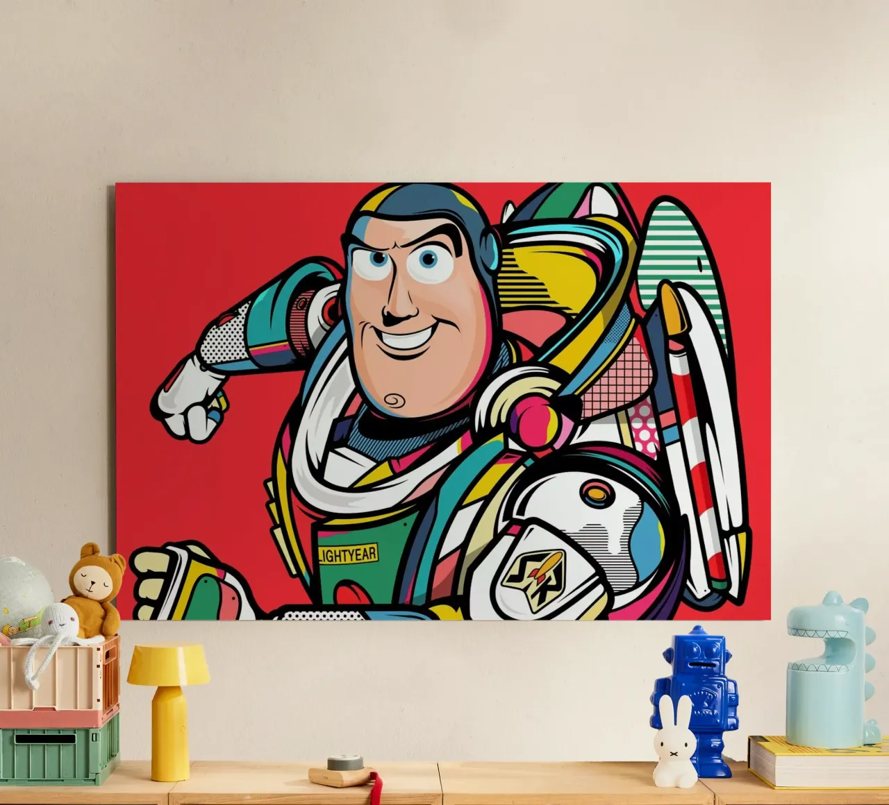 Buzz Lightyear alluminio dibond da Van Orton Design