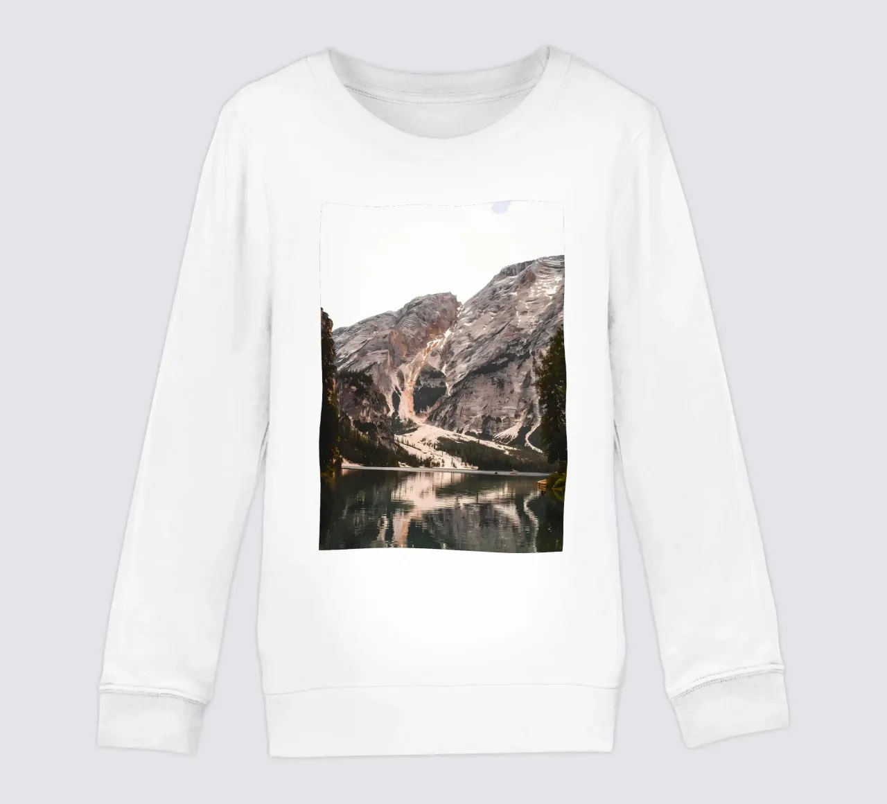 Mountain reflection lake kids sweatshirt by Matthew Katz