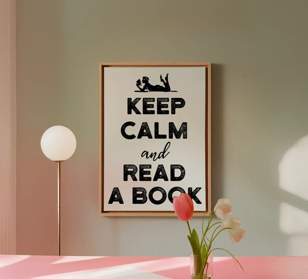 Mantenere la calma e leggere tela da Aiden Garcia
