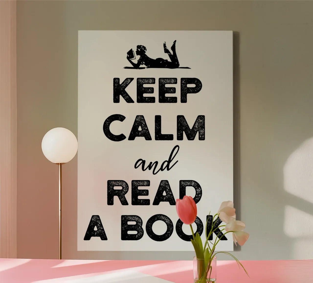 Mantenere la calma e leggere tela da Aiden Garcia