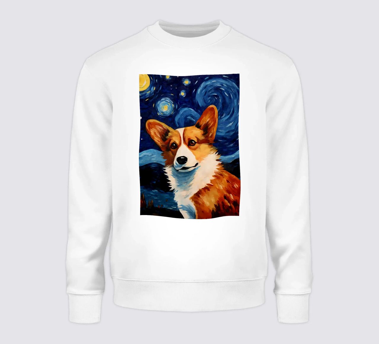 Welsh Corgi Notte stellata felpa da Adrian Patel