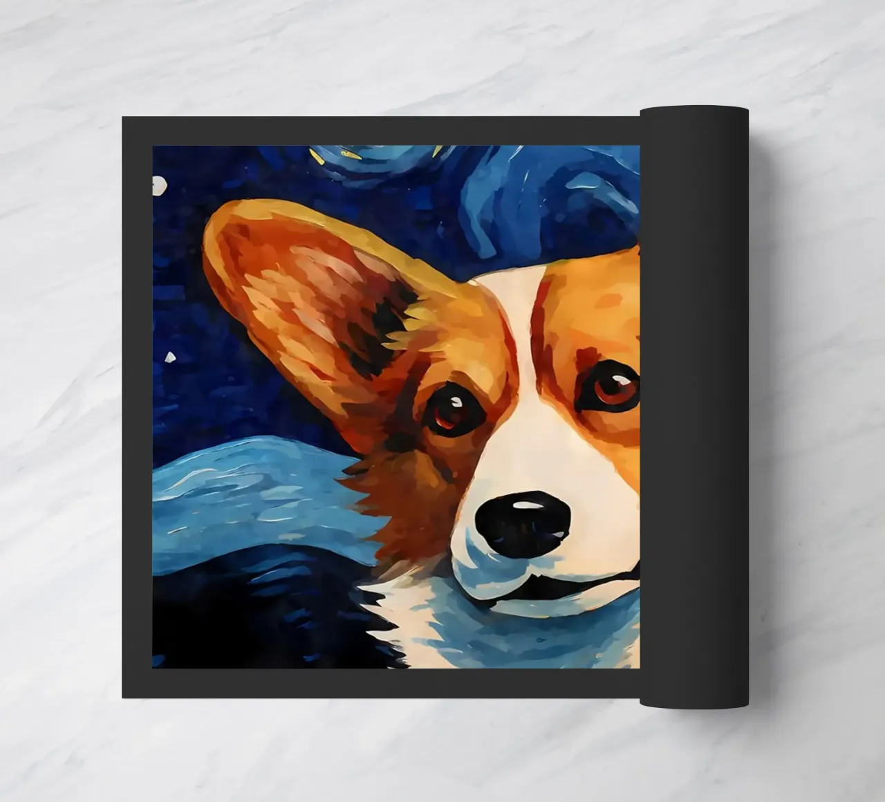 Welsh Corgi Notte stellata zerbino da Adrian Patel