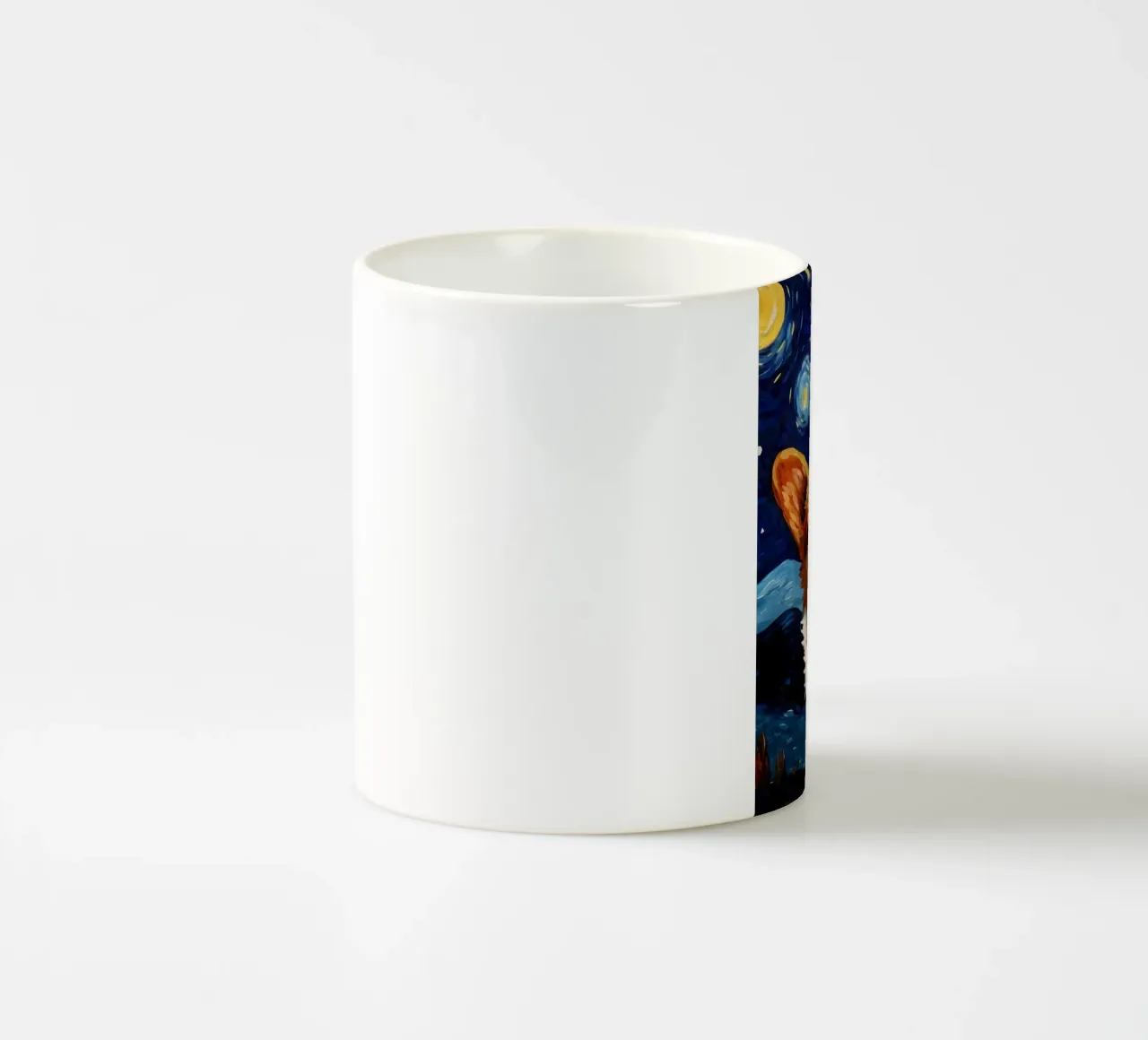 Welsh Corgi Notte stellata tazza in ceramica da Adrian Patel