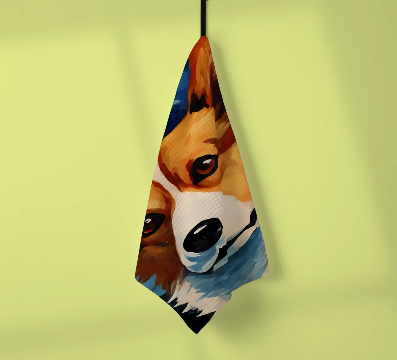 Welsh Corgi Sternennacht Geschirrtuch von Adrian Patel