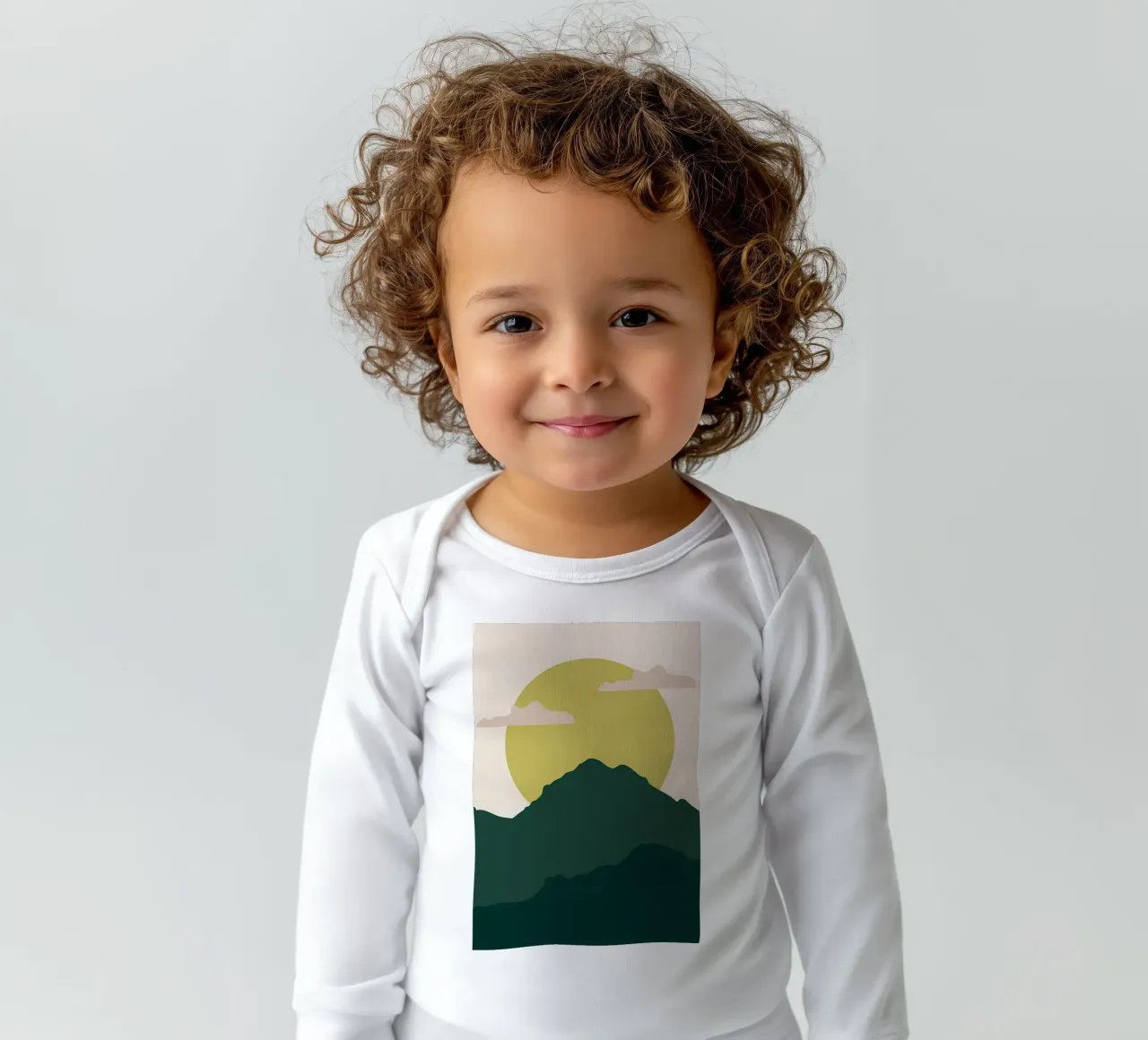 Nature Landscape v6 long-sleeve baby romper by Bartosz Powalka