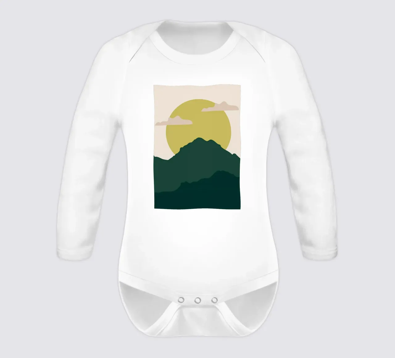 Nature Landscape v6 long-sleeve baby romper by Bartosz Powalka