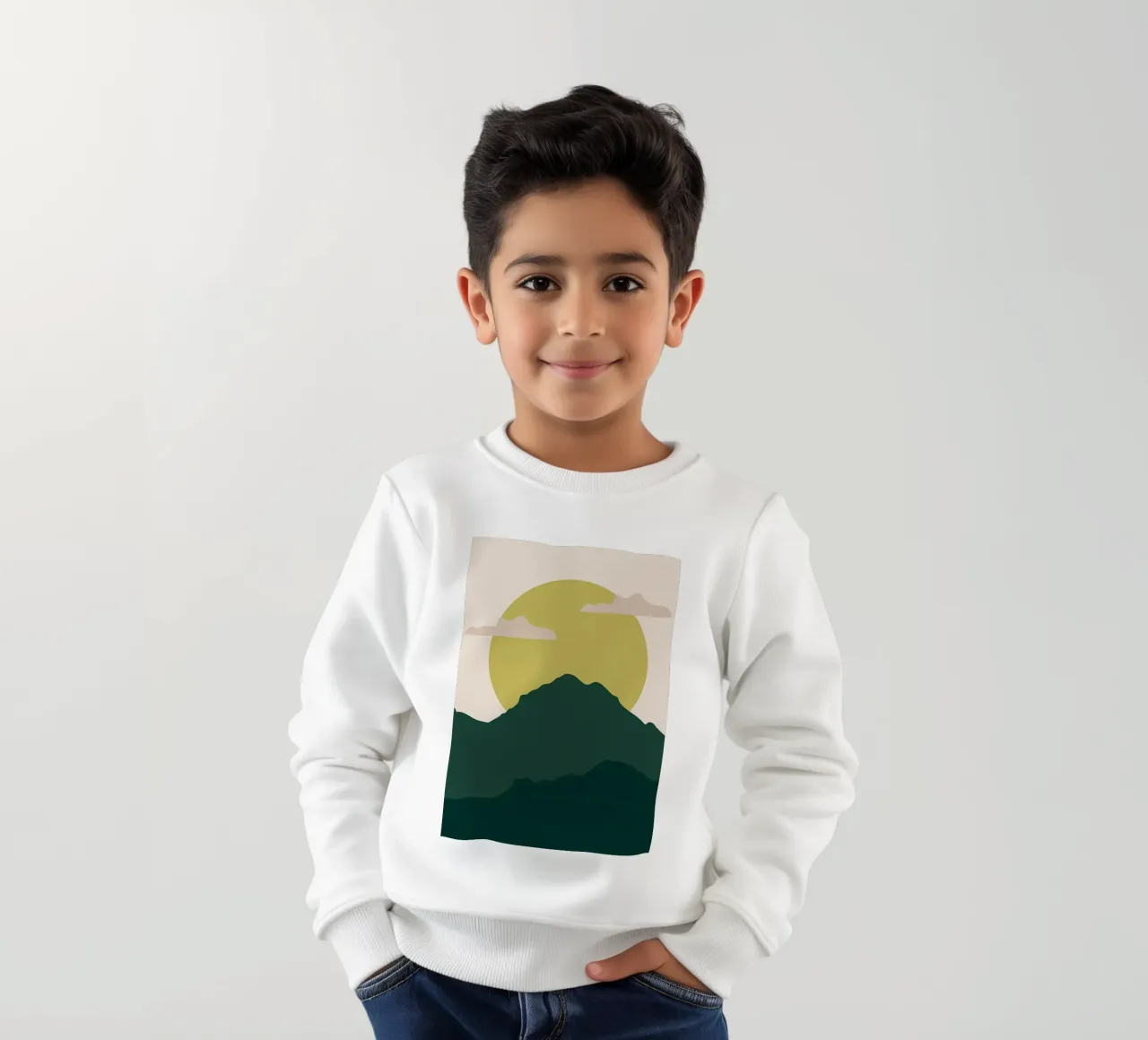 Paesaggio naturale v6 felpa bambino da Bartosz Powalka