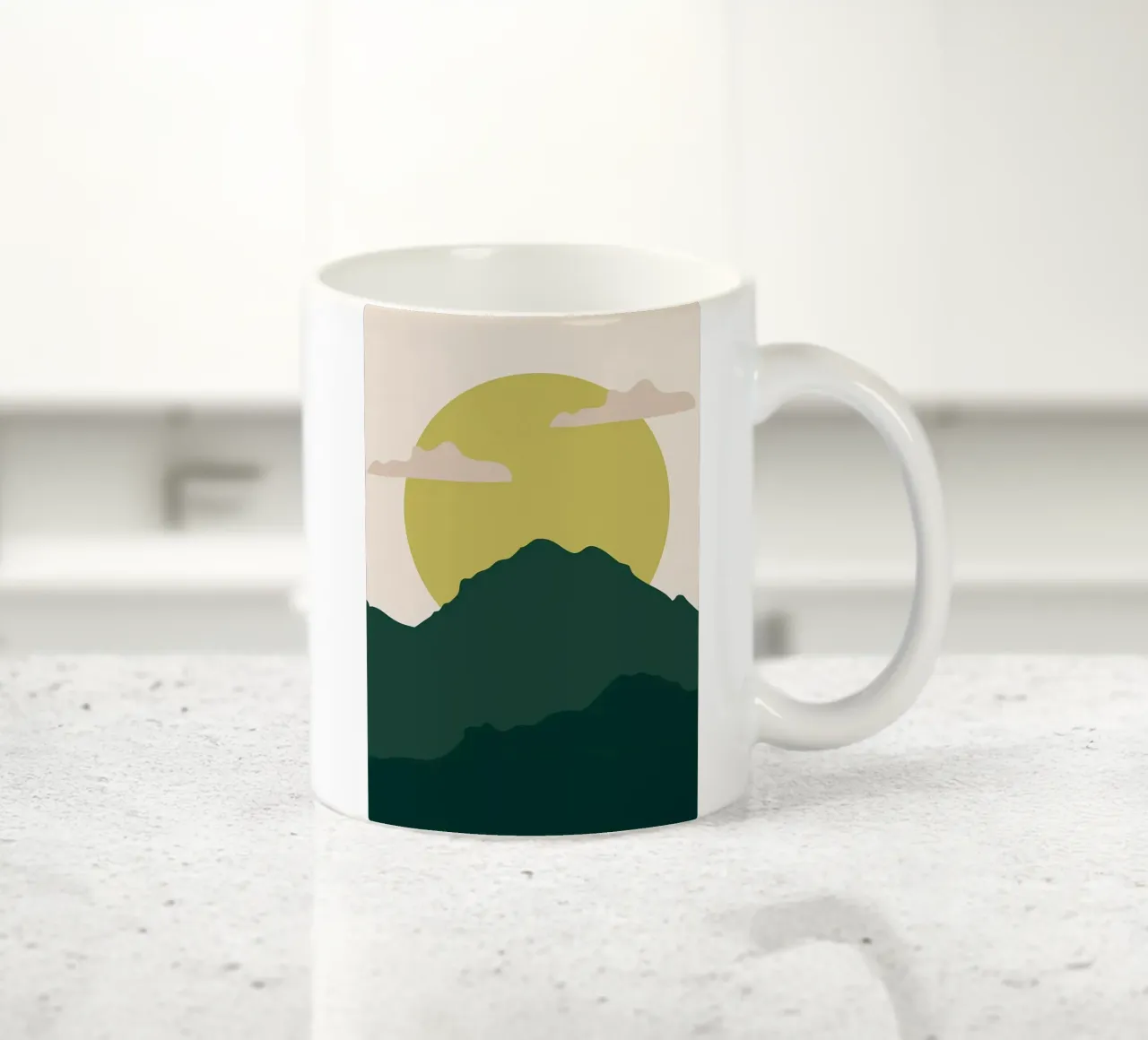 Paesaggio naturale v6 tazza in ceramica da Bartosz Powalka