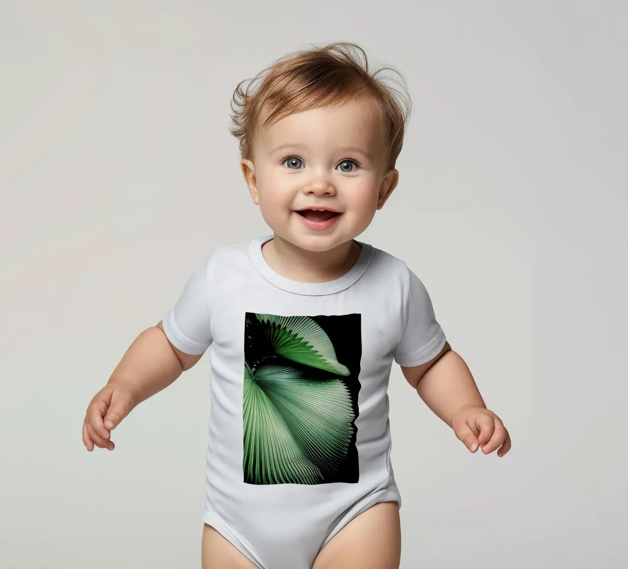 Sharp Palm body neonato maniche corte da Flora & Fauna