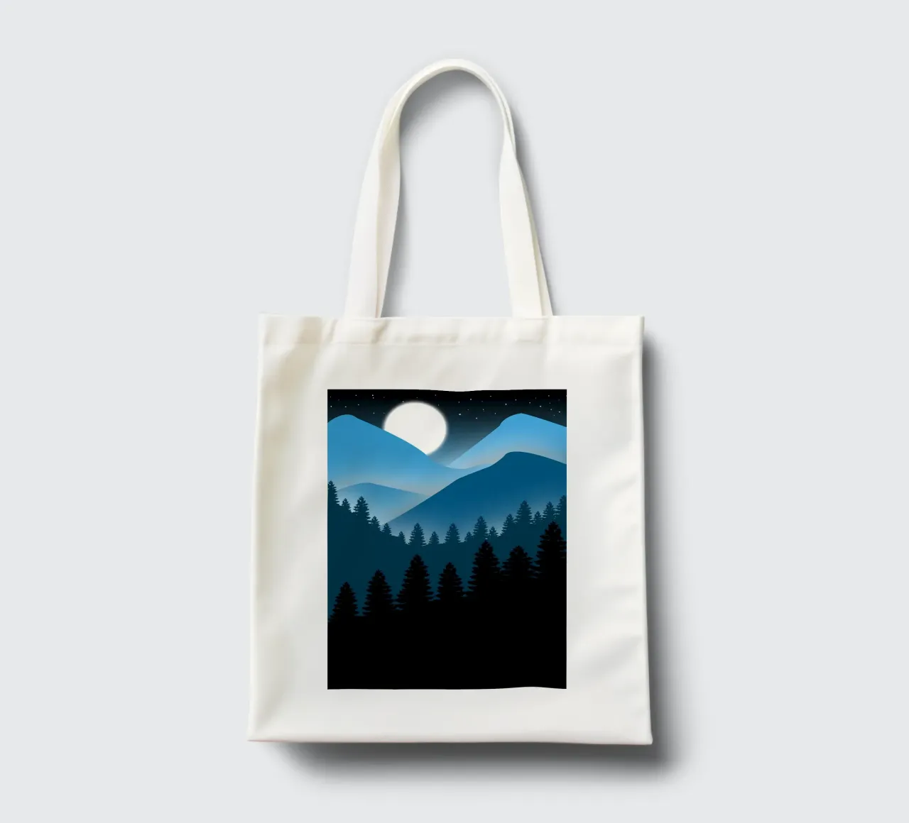 paesaggio piatto notturno borsa in juta da Bartosz Powalka