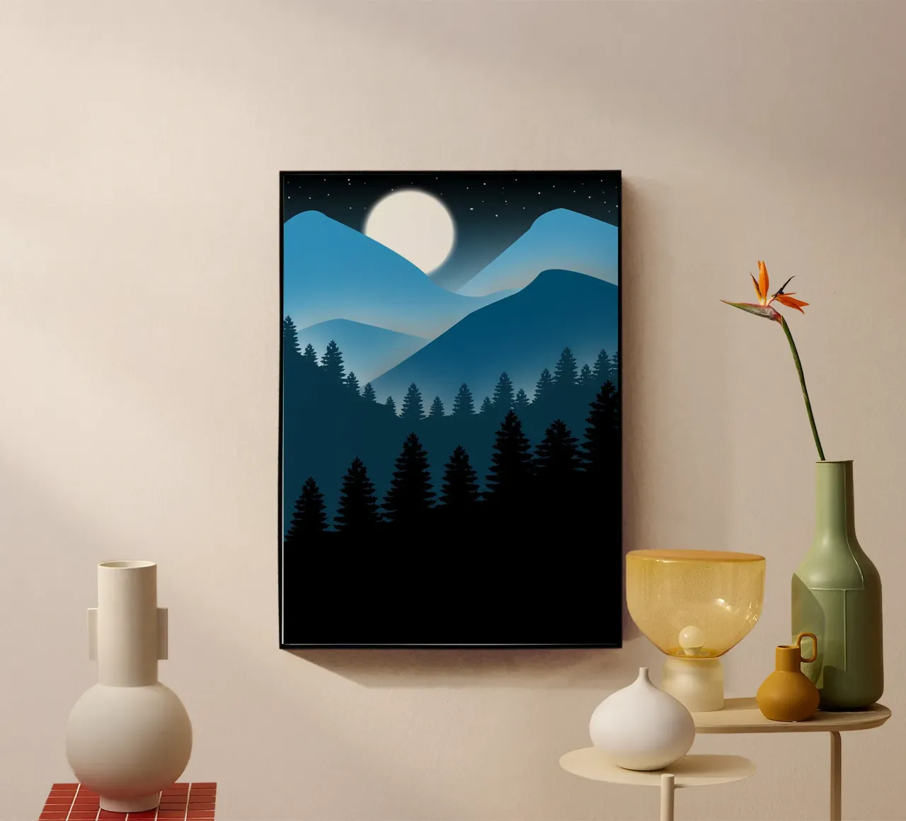 paesaggio piatto notturno plexiglass da Bartosz Powalka