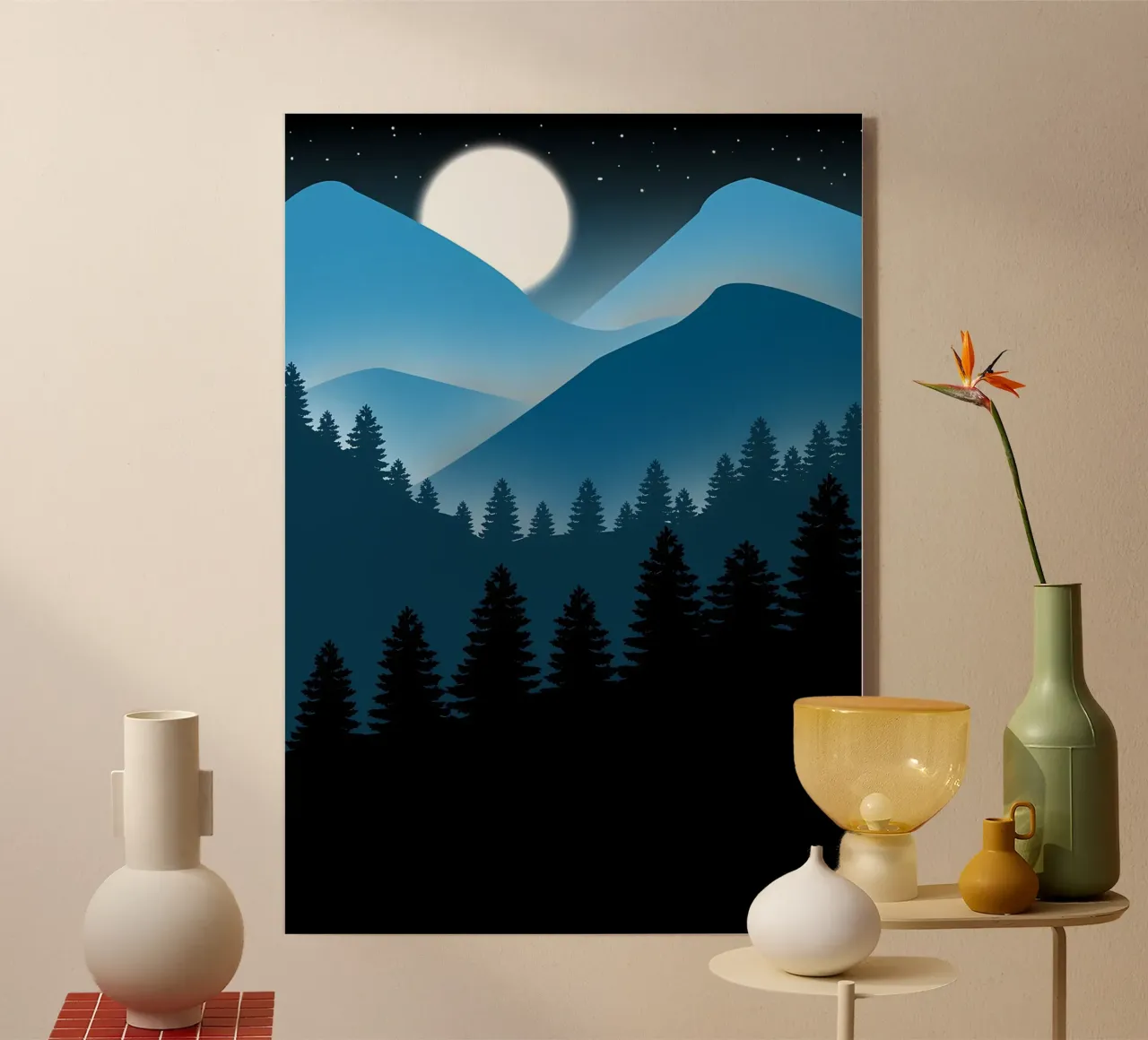 paesaggio piatto notturno plexiglass da Bartosz Powalka