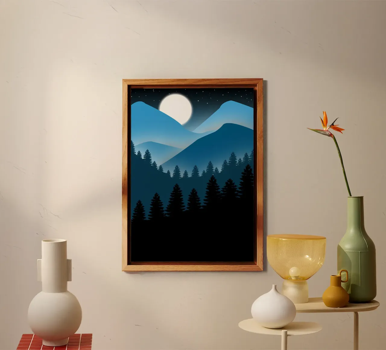 paesaggio piatto notturno alluminio dibond da Bartosz Powalka