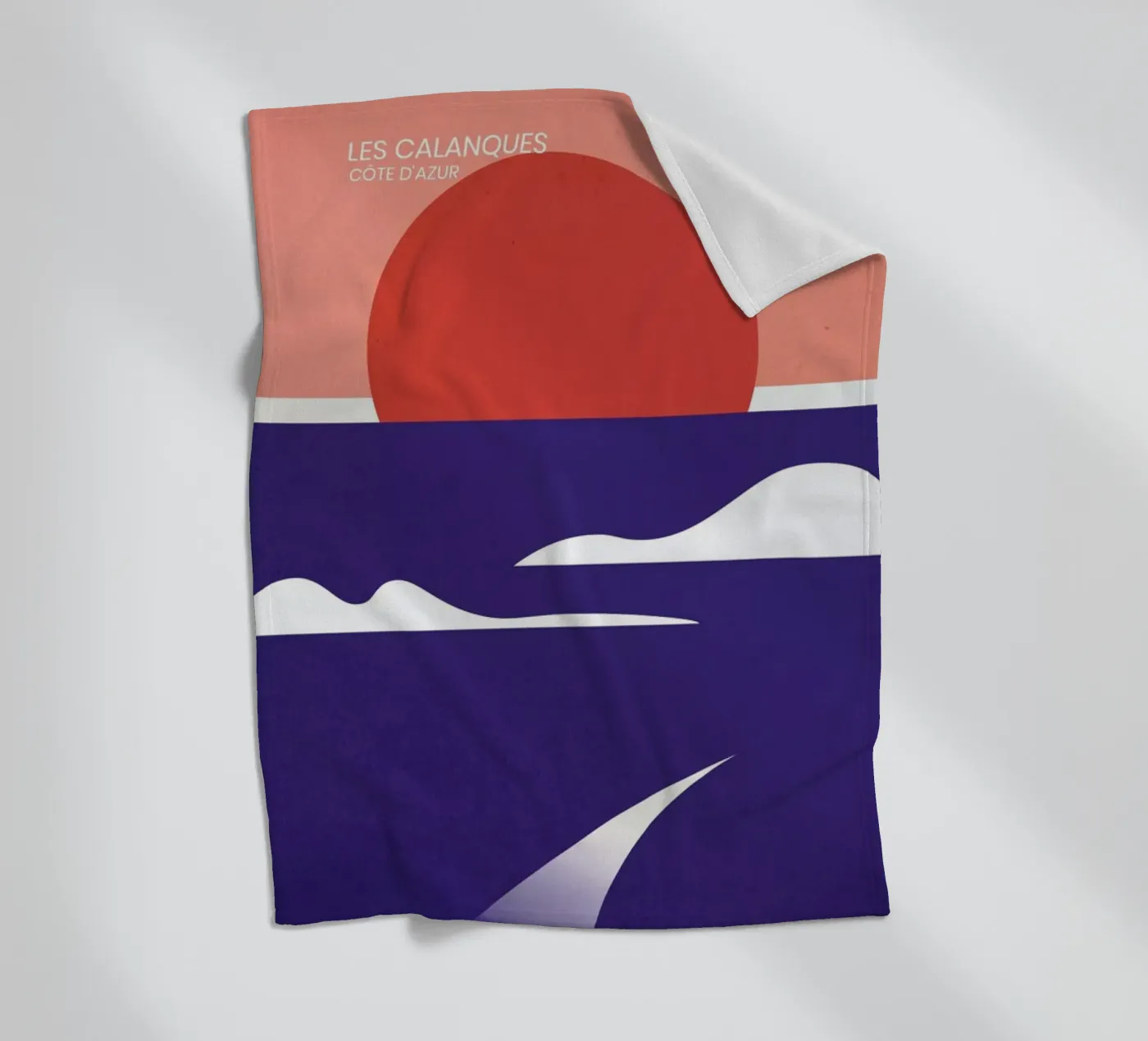 Les Calanques Fleecedecke von The Cartography Collection