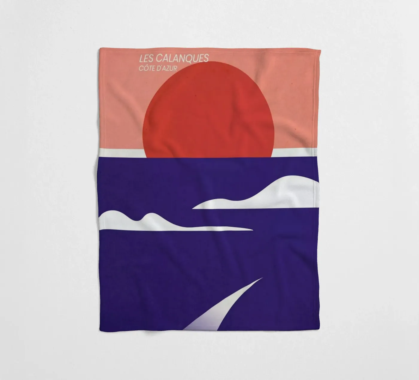 Les Calanques Fleecedecke von The Cartography Collection