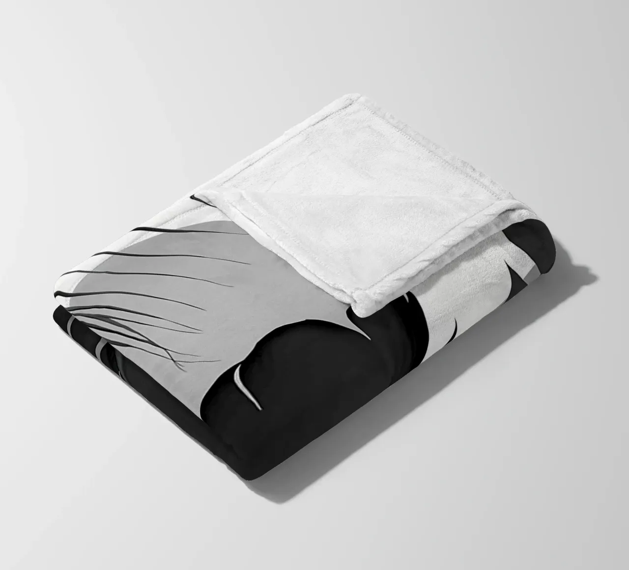 Palma di banana astratta 3 coperta in pile da Nicholas Campbell