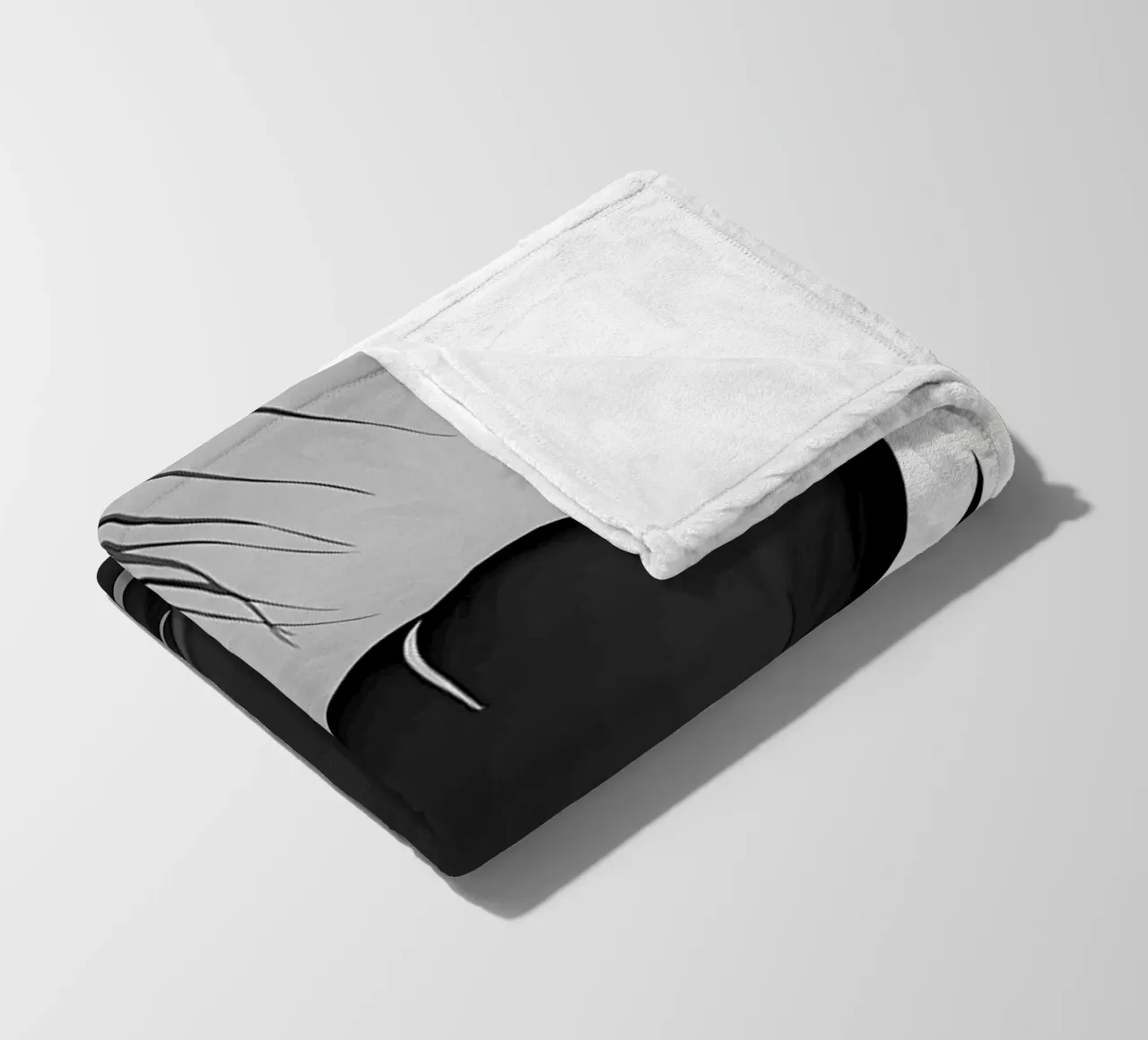 Palma di banana astratta 3 coperta in pile da Nicholas Campbell