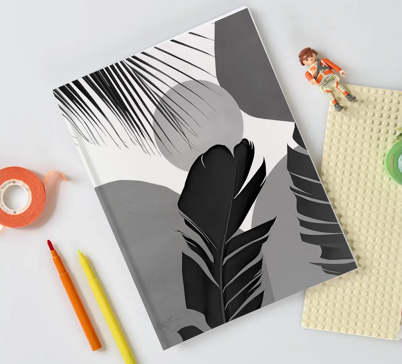 Abstract Banana Palm 3 notebook by Nicholas Campbell