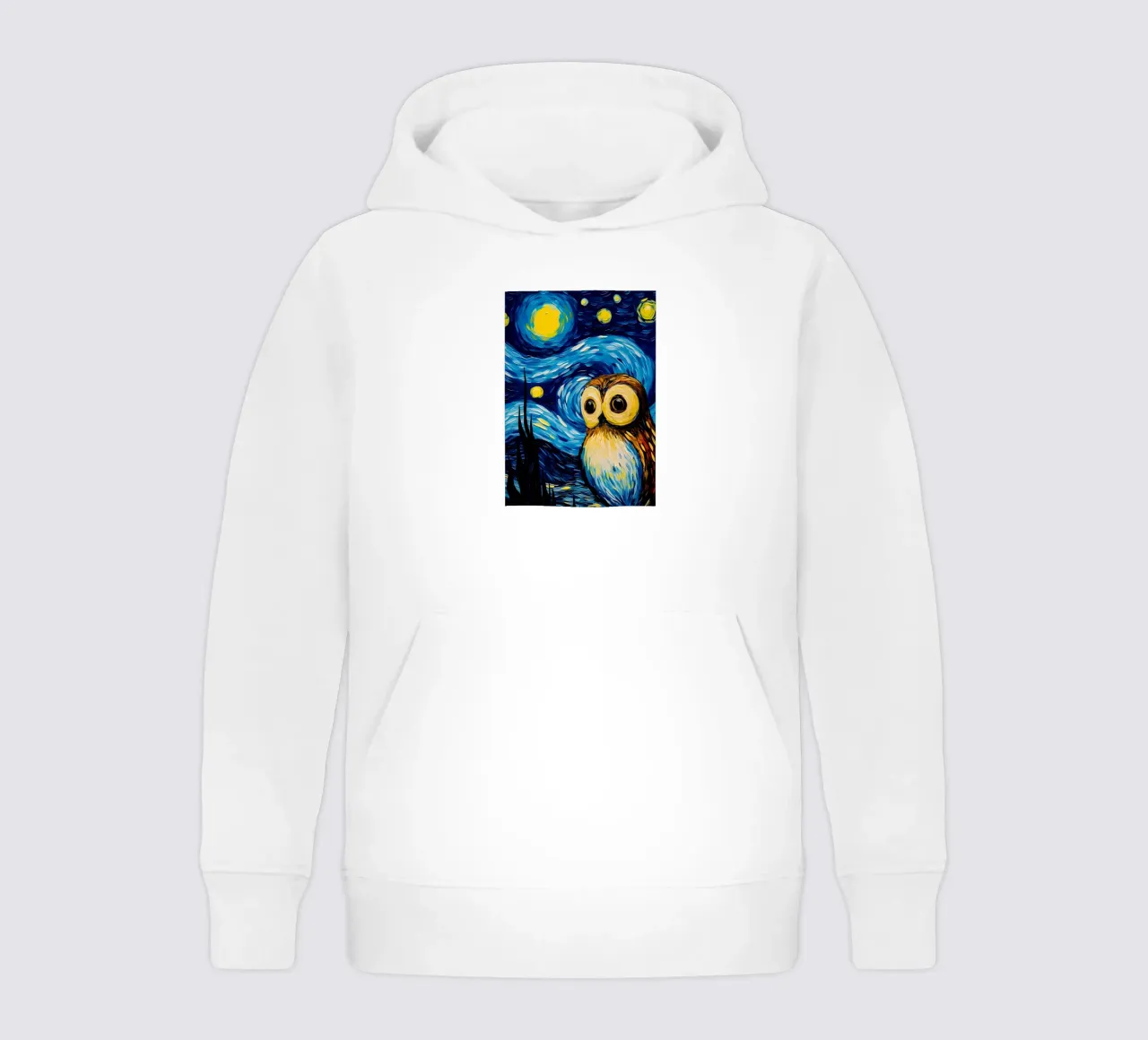 The Starry Night Owl kids hoodie by Adrian Patel