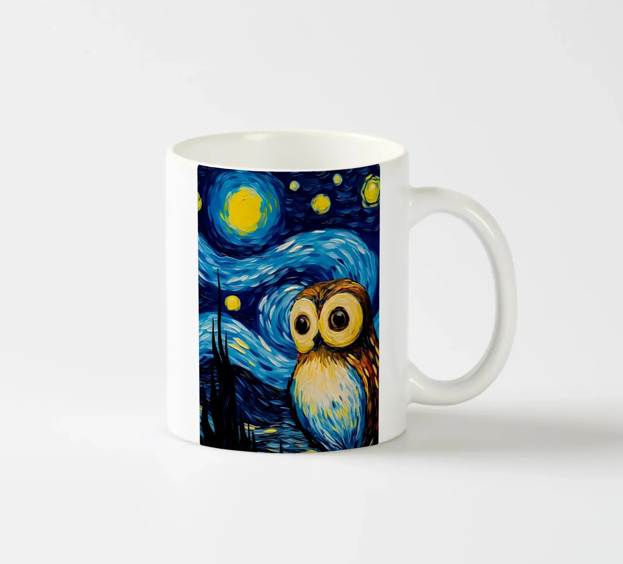 Il gufo notturno stellato tazza in ceramica da Adrian Patel