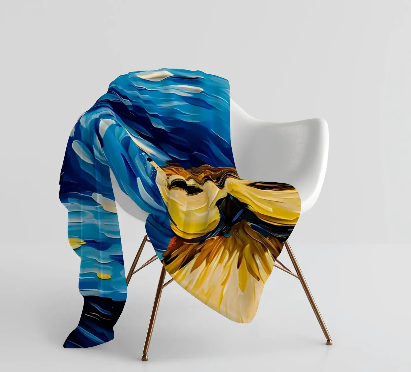 The Starry Night Owl Fleecedecke von Adrian Patel