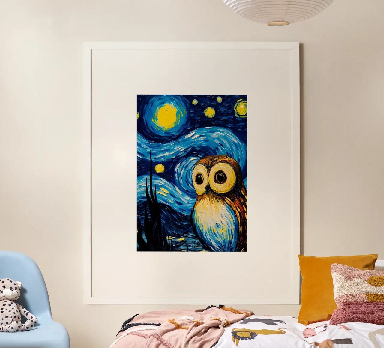 Il gufo notturno stellato poster da Adrian Patel