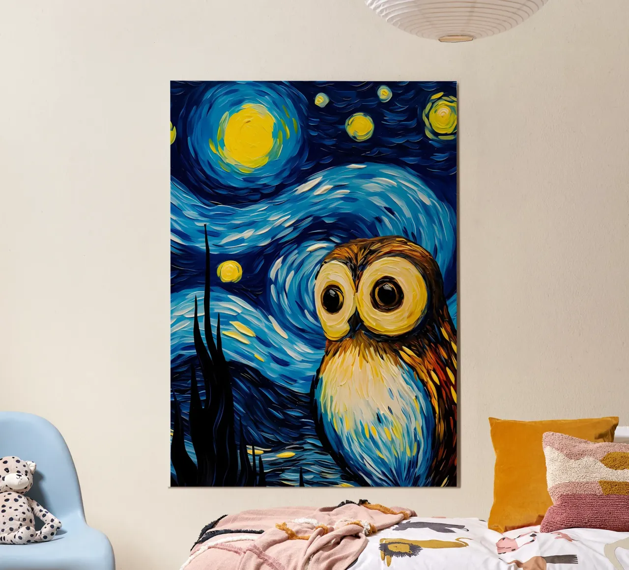 Il gufo notturno stellato poster da Adrian Patel