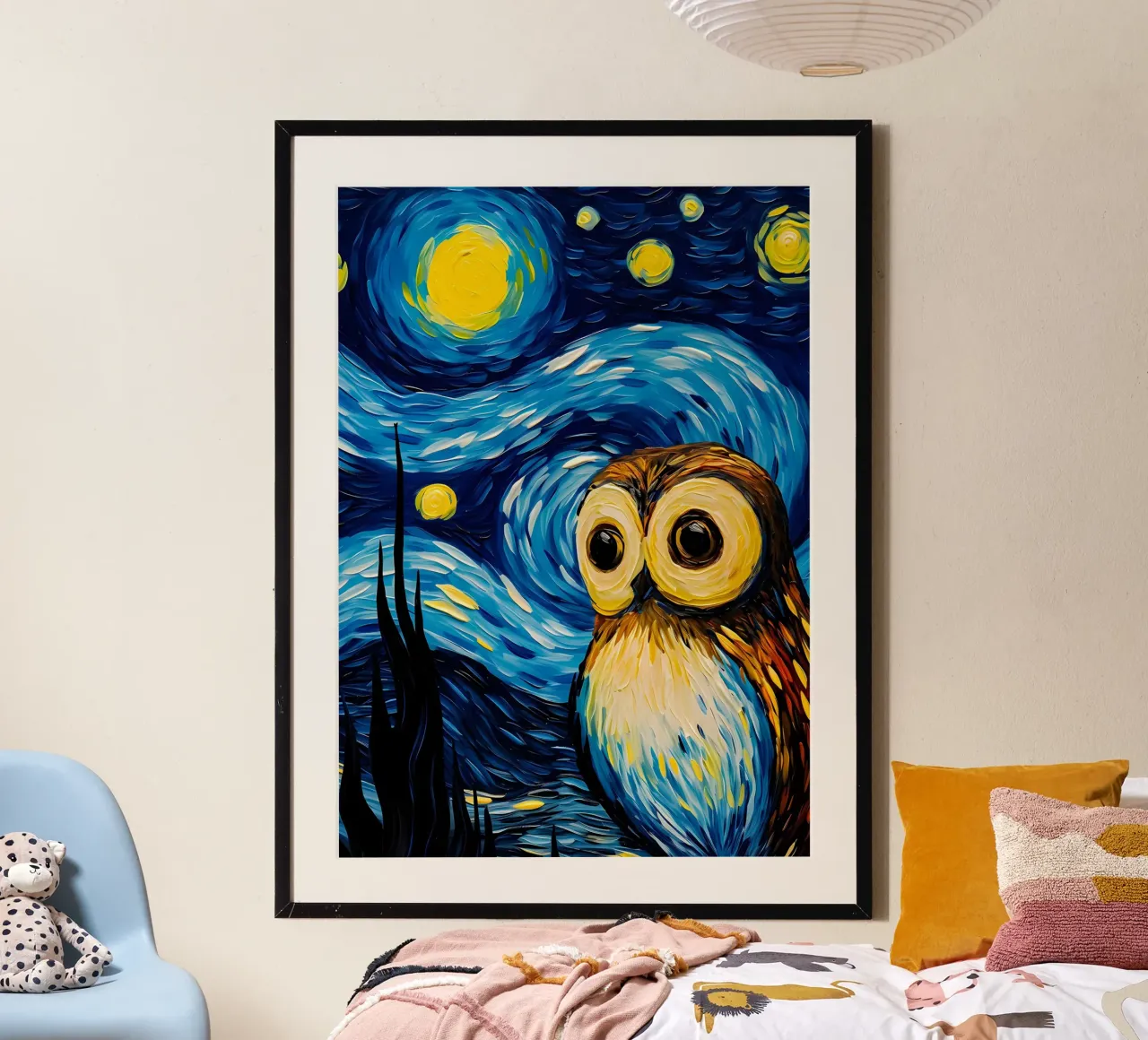 Il gufo notturno stellato poster da Adrian Patel
