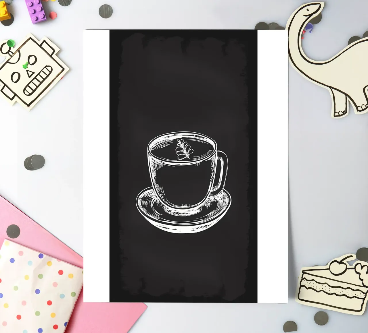 Tazza di caffè foglio adesivo da Aiden Garcia