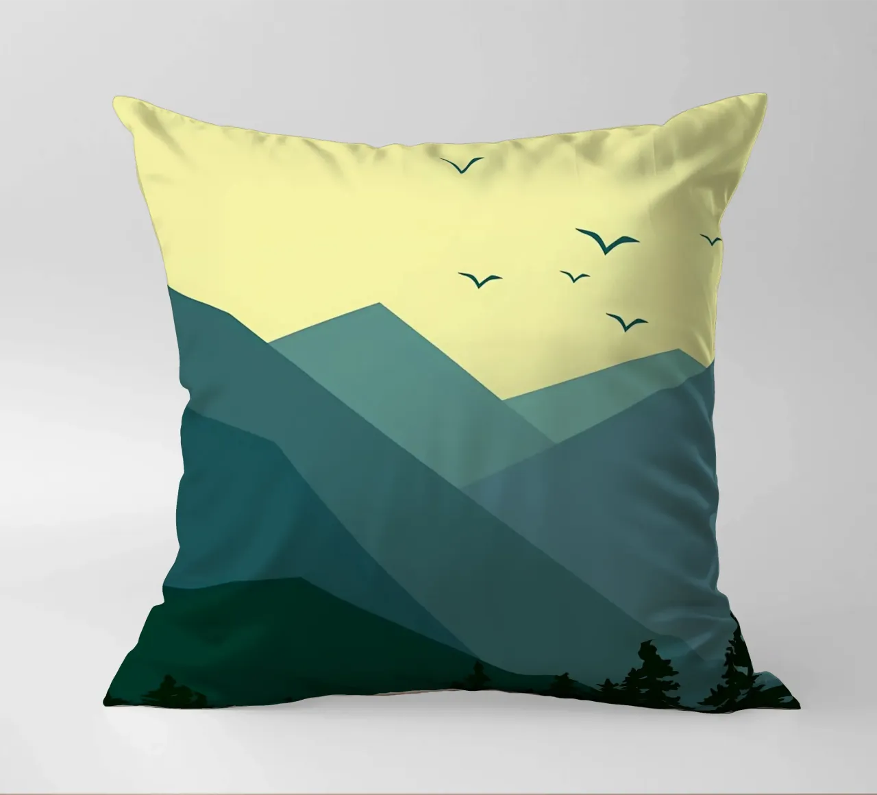 Forest In The Afternoon decorative cushion by Bartosz Powalka