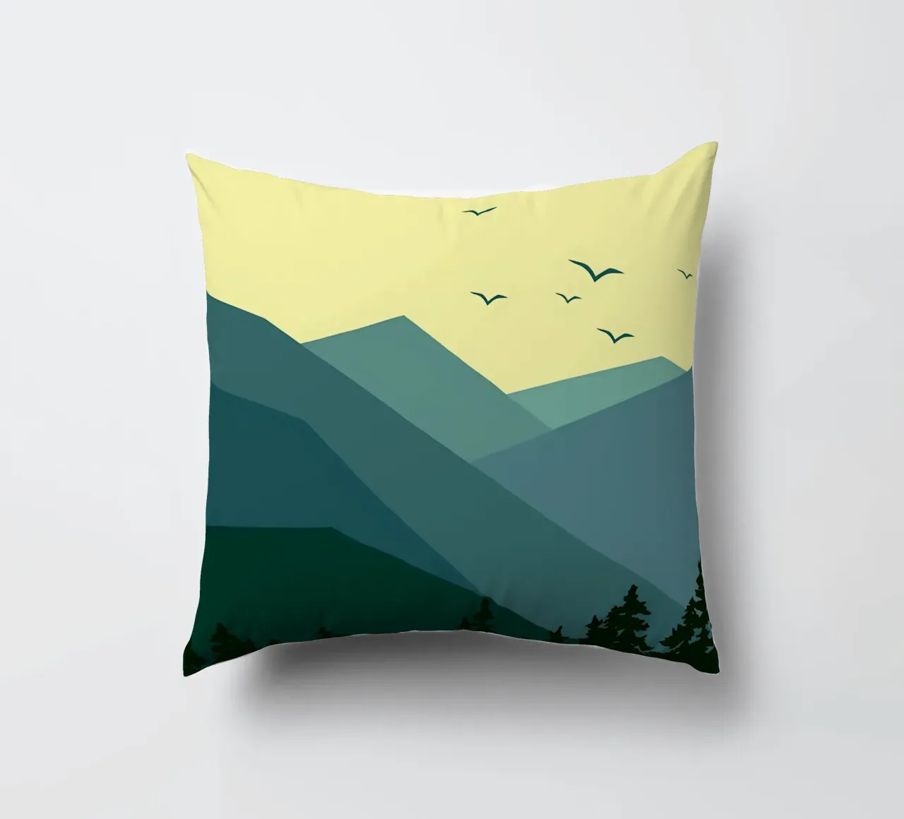 Forest In The Afternoon decorative cushion by Bartosz Powalka