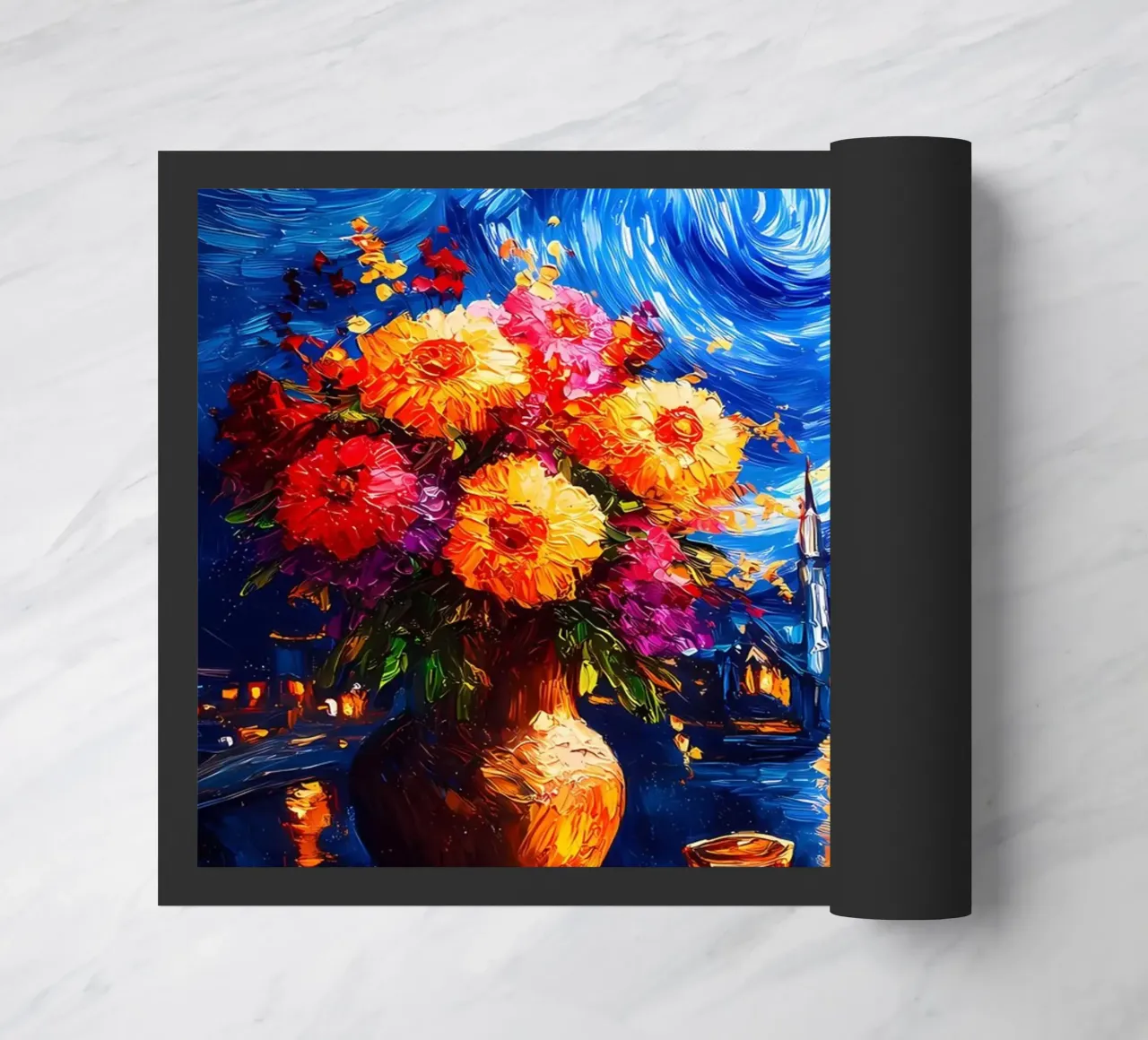 Fiori della notte stellata zerbino da Adrian Patel