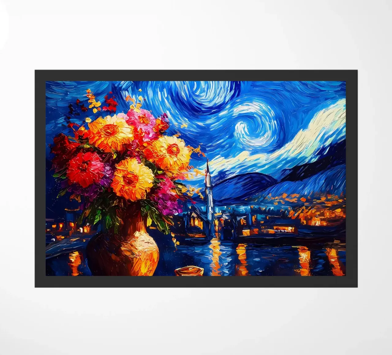 Fiori della notte stellata zerbino da Adrian Patel