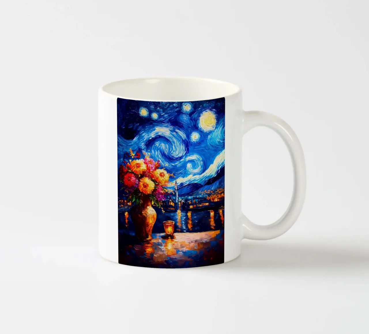 Fiori della notte stellata tazza in ceramica da Adrian Patel