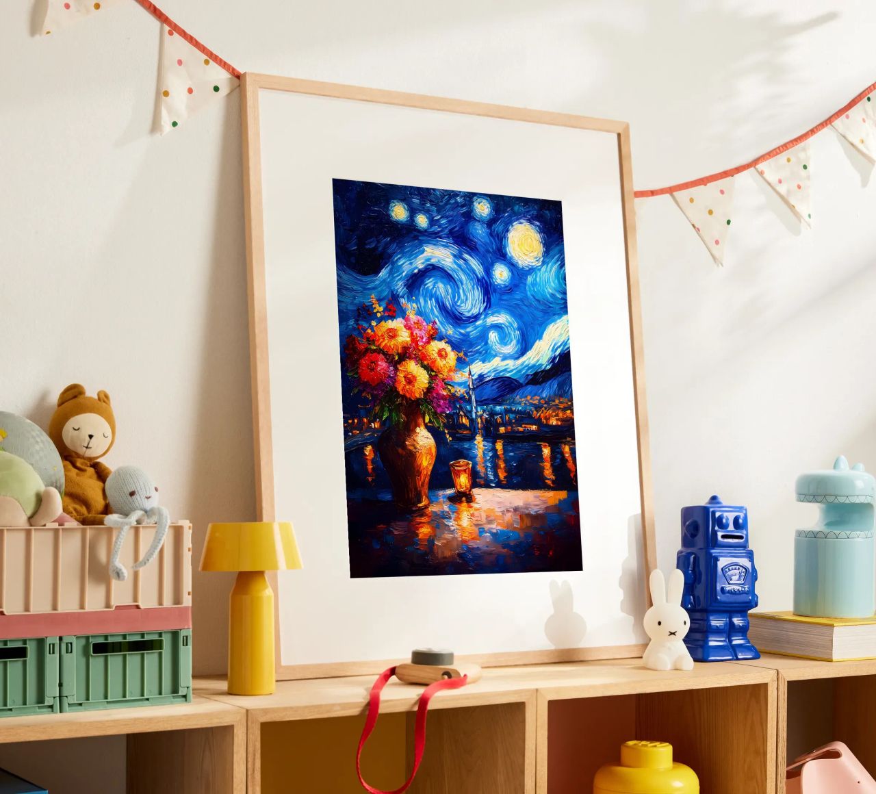 Starry Night Flowers poster by Adrian Patel